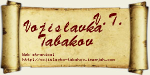 Vojislavka Tabakov vizit kartica
